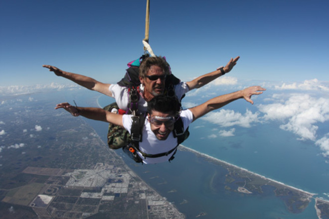 Tandem Skydive on Florida Coastline