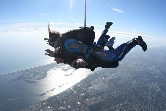 Tandem Skydive on Florida Coastline